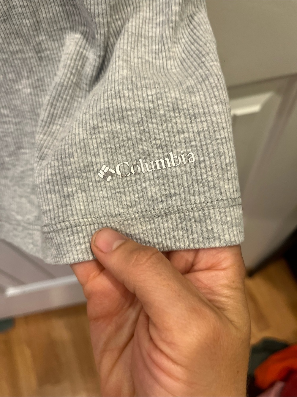 Columbia Light Gray Ribbed Racerback Tank Top - Picture 2 of 5